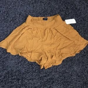 Yellow flowy shorts